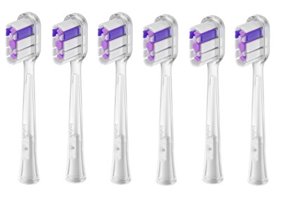 Laifen - Náhradní hlavice pro zubní kartáček Head Glossy White Střední 6 ks