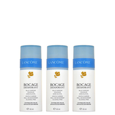 Lancôme - Sada roll-on deodorantů Bocage (Gentle Caress Roll-on Deodorant) 3 x 50 ml