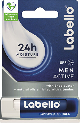 Labello - Balzám na rty pro muže SPF 15 Men Active Lip Balm 4,8 g