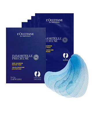 L'Occitane en Provence - Sada očních masek Immortelle Precieuse (Eye Patches) 12 x 2,2 g