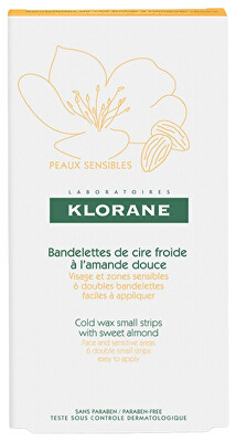Klorane - Studené voskové pásky na obličej (Cold Wax Small Strips) 6 ks