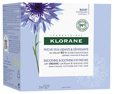 Klorane - Vyhlazující a zklidňující polštářky pod oči (Smoothing and Soothing Eye Patches) 14 ks