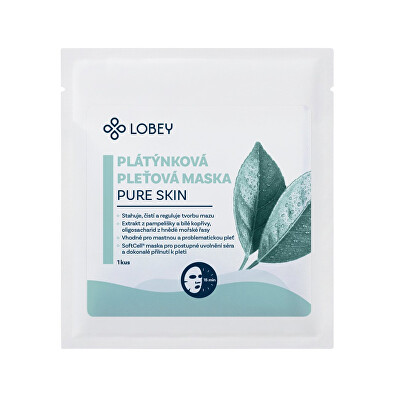LOBEY - Plátínková pleťová maska Pure Skin Mask 1 ks