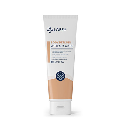 LOBEY - Telový peeling s AHA kyselinami 200 ml