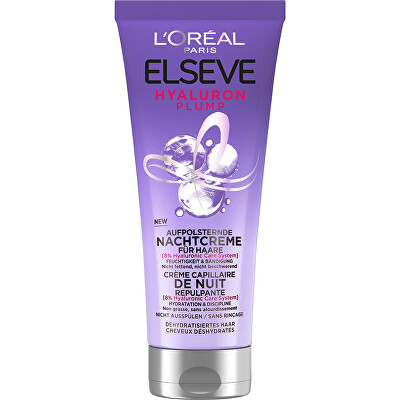 L'Oréal Paris  - Vyplňující noční krém na vlasy Elseve Hyaluron Plump (Plumping Night Cream) 200 ml