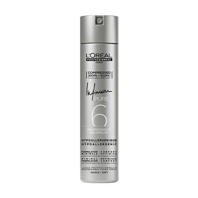 L'Oréal Professionnel - Hypoalergenní lak na vlasy s lehkou fixací Infinium Pure Soft (Hairspray) 300 ml