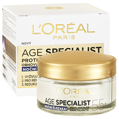 L'Oréal Paris  - Noční krém proti vráskám Age Specialist 55+ 50 ml