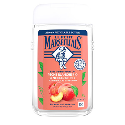 Le Petit Marseillais - Sprchový gel Bio White Peach & Bio Nectarine 250 ml