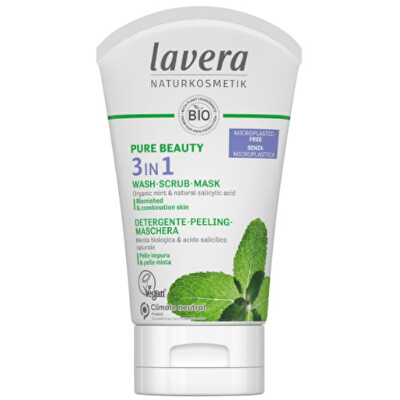 Lavera - Čisticí emulze, peeling a maska 3v1 (Wash, Scrub, Mask) 125 ml