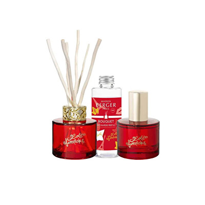 Maison Berger Paris - Dárková sada mini difuzér Lolita Lempicka červený + náplň a bytový sprej Lolita Lempicka Sweet