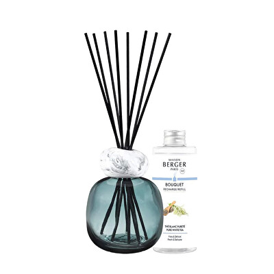 Maison Berger Paris - Dárková sada aroma difuzér Mineral Blue + náplň Pure White Tea 180 ml