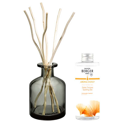 Maison Berger Paris - Dárková sada Aroma Energy difuzér šedý + náplň Sparkling Zest 200 ml
