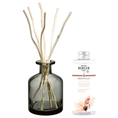 Maison Berger Paris - Dárková sada Aroma Relax difuzér šedý + náplň Oriental Comfort 180 ml