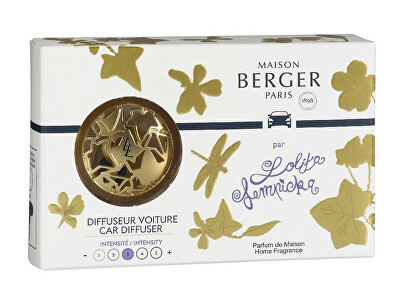 Maison Berger Paris - Dárková sada difuzér do auta Zlatý + náplň Lolita Lempicka