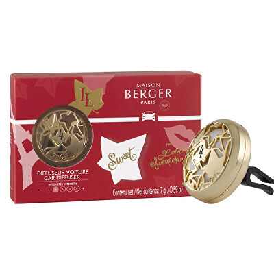 Maison Berger Paris - Dárková sada difuzér do auta zlatý + náplň Lolita Lempicka Sweet