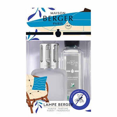 Maison Berger Paris - Dárková sada katalytická lampa Glacon bílá + náplň Anti-Mosquito proti komárům 250 ml