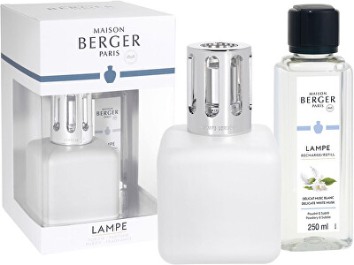 Maison Berger Paris - Dárková sada katalytická lampa Glacon bílá + náplň Delicate White Musk 250 ml