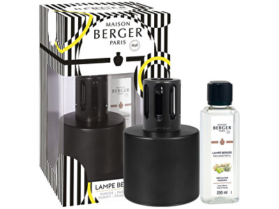Maison Berger Paris - 2. JAKOST -  Dárková sada katalytická lampa Illusion černá 250 ml + náplň Divočina Wilderness 250 ml