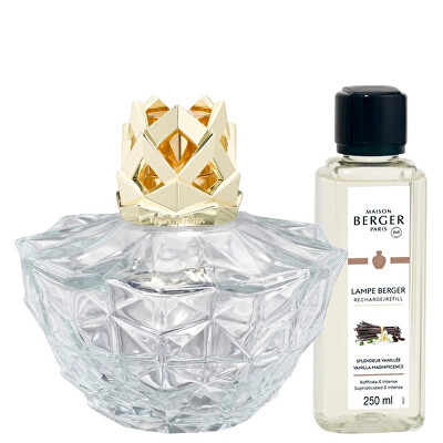Maison Berger Paris - Dárková sada katalytická lampa Kali transparentní + náplň Vanilla Magnificence 250 ml