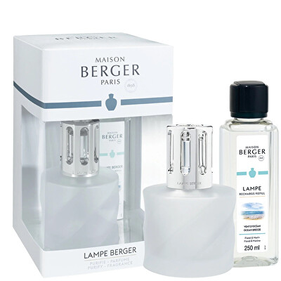Maison Berger Paris - Dárková sada katalytická lampa Spirale ojíněná + náplň Ocean Breeze 250 ml