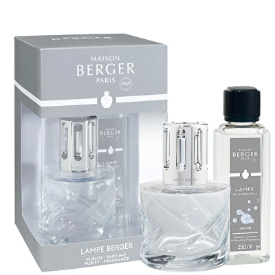 Maison Berger Paris - Dárková sada katalytická lampa Spirale transparetní + náplň Air Pur 250 ml