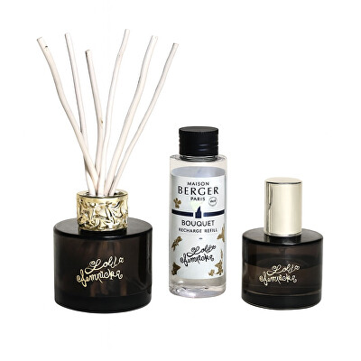 Maison Berger Paris - Dárková sada mini difuzér Lolita Lempicka černý + náplň a bytový sprej Lolita Lempicka