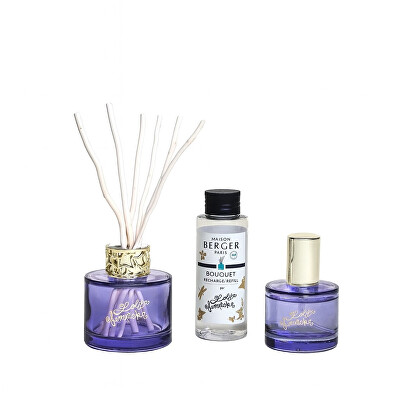 Maison Berger Paris - Dárková sada mini difuzér Lolita Lempicka fialový + náplň a bytový sprej Lolita Lempicka