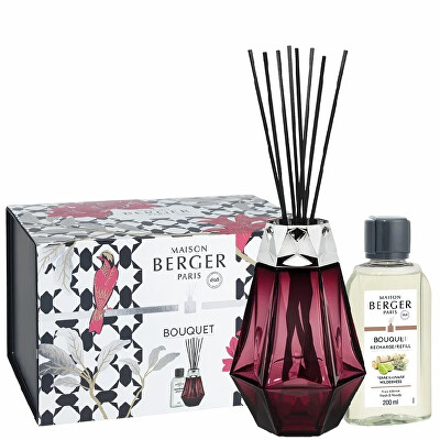 Maison Berger Paris - Dárková sada tyčinkový difuzér Prisme granátový + náplň Wilderness 200 ml