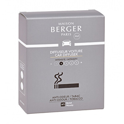 Maison Berger Paris - Náhradní náplň do difuzéru do auta Antiodour Tobacco (Car Diffuser Recharge/Refill) 2 ks