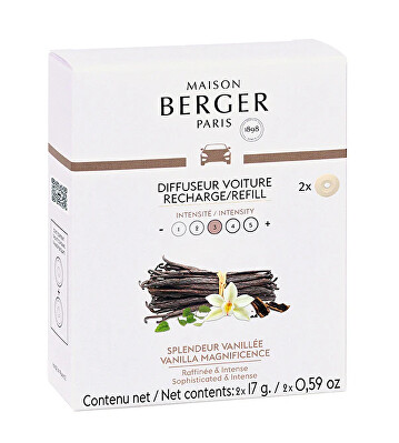 Maison Berger Paris - Náhradní náplň do difuzéru do auta Vanilla Magnificence (Car Diffuser Recharge/Refill) 2 ks