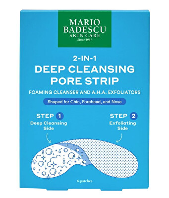 Mario Badescu - 2 v 1 čisticí páska na póry (2-In-1 Deep Cleansing Pore Strip) 6 ks