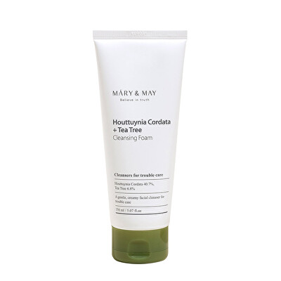 MARY & MAY - Čisticí pěna na problematickou pleť Houttuynia Cordata + Tea Tree (Cleansing Foam) 150 ml