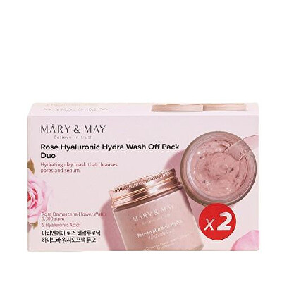 MARY & MAY - Sada masek Rose Hyaluronic Hydra Wash Off Pack Duo