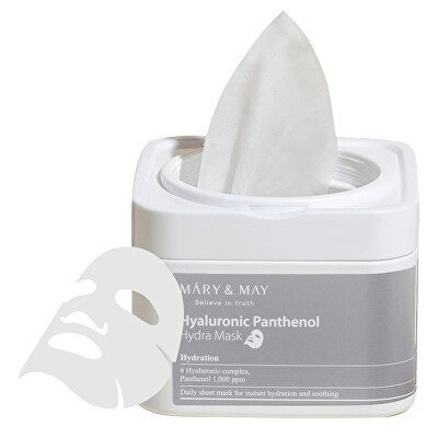 MARY & MAY - Hydratační pleťová maska Hyaluronic Panthenol (Hydra Mask) 30 ks