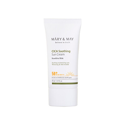 MARY & MAY - Pleťový opalovací krém SPF 50+ CICA Soothing (Sun Cream) 50 ml