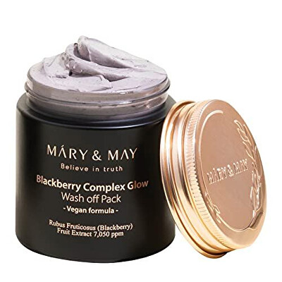 MARY & MAY - Rozjasňující pleťová maska Blackberry Complex Glow (Wash Off Pack) 125 g