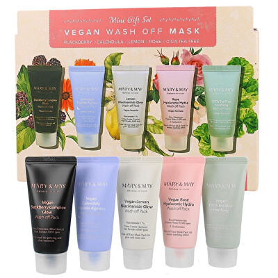 MARY & MAY - Dárková sada masek Vegan Wash Off Mask Mini Gift Set