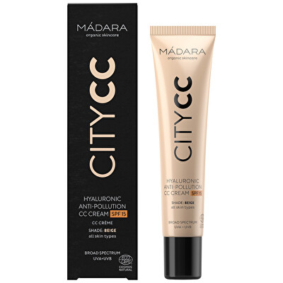 MÁDARA - CC krém SPF 15 Beige Citycc (Hyaluronic Anti-Pollution Cc Cream) 40 ml