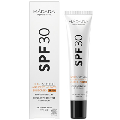 MÁDARA - Opalovací krém na obličej s anti-age efektem Plant Stem Cell (Age-Defying Face Sunscreen SPF 30) 40 ml