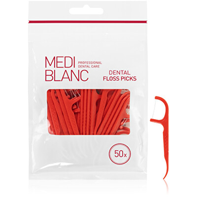 MEDIBLANC - Dentální párátka s nití 50 ks