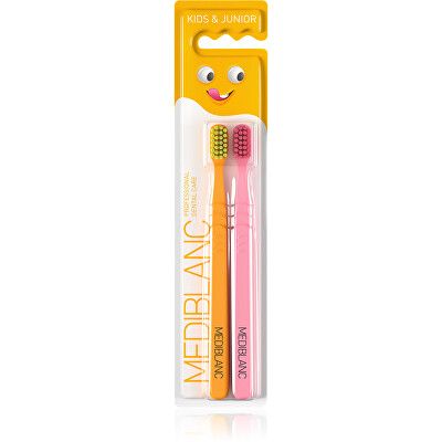 MEDIBLANC - Dětský kartáček Ultra Soft Oranžová/Růžová 2 ks