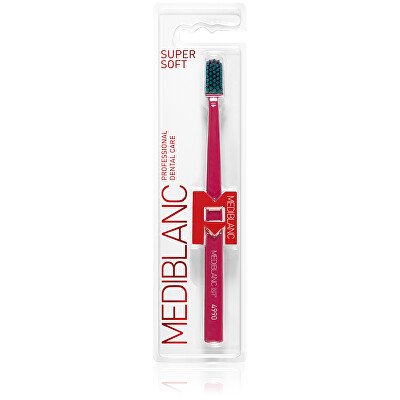 MEDIBLANC - Zubní kartáček Super Soft Tmavě růžový 1 ks
