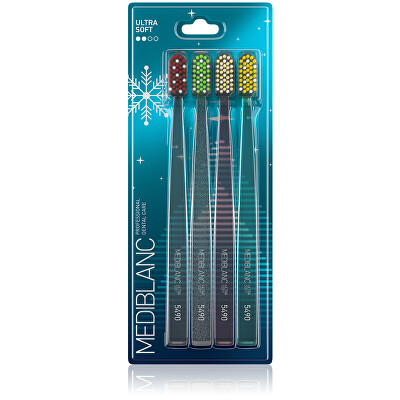 MEDIBLANC - Zubní kartáček Ultra Soft Zimní edice 4 ks