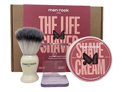 Men Rock London - Dárková sada holicí péče Black Pomegranate (Shaving Gift Set)