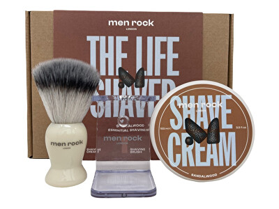 Men Rock London - Dárková sada holicí péče Sandalwood (Shaving Gift Set)