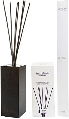 Millefiori Milano - 2. JAKOST -  Dřevěný difuzér Air Design Quadro Brown 7 tyčinek hnědý
