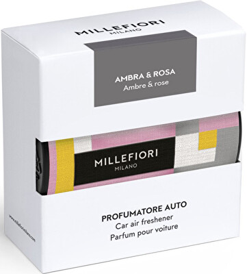 Millefiori Milano - Vůně do auta Textil Floral Ambra & Rosa - barevná