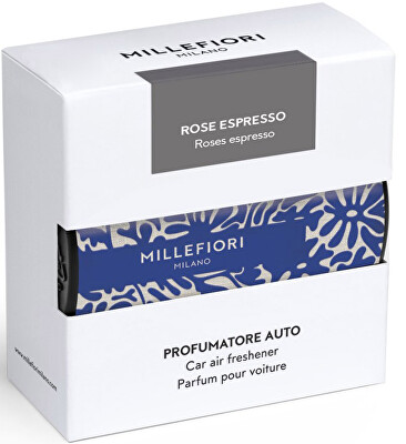 Millefiori Milano - Vůně do auta Textil Floral Rose Espresso - modrá