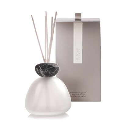 Millefiori Milano - 2. JAKOST -  Mramorový matný aroma difuzér černý uzávěr 400 ml