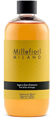 Millefiori Milano - Náhradní náplň do aroma difuzéru Natural Bois & Fleur d´Oranger 250 ml